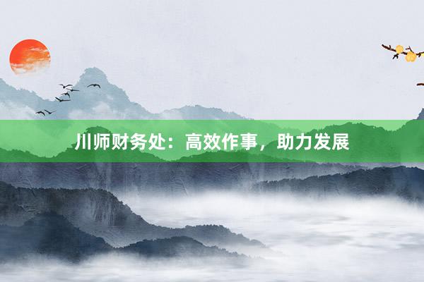 川师财务处：高效作事，助力发展